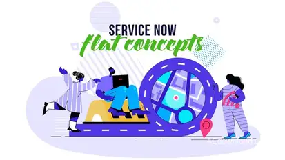 Service Now - Flat Concept Video Displays template preview