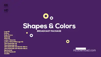 Shapes and Colors Broadcast Package Video Displays template preview