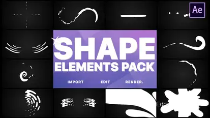 Shapes Collection | After Effects Video Displays template preview