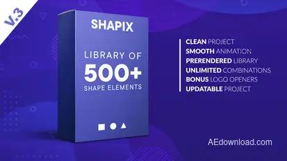 Shapix - Shape Elements Pack Video Displays template preview