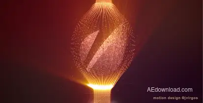Shiny Logo With Elegant Fine Particles Video Displays template preview