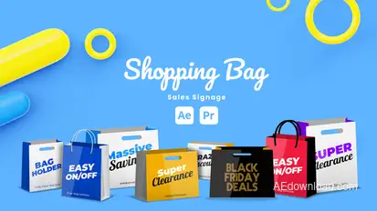 Shopping Bag Sale Signage for Premiere Pro Premiere Pro template preview
