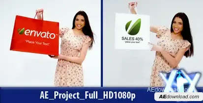 Shopping Girl Video Displays template preview