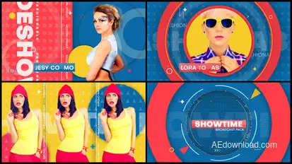 Showtime (Fashion Broadcast) Video Displays template preview