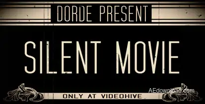 SILENT MOVIE Video Displays template preview