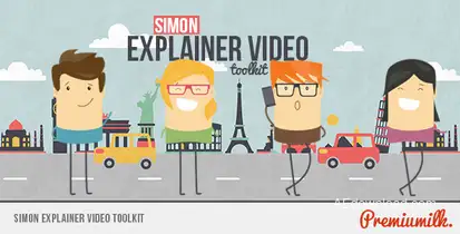 Simon Explainer Video Toolkit Video Displays template preview