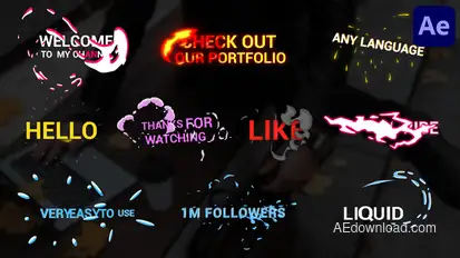 Simple Colorful Titles | After Effects Video Displays template preview