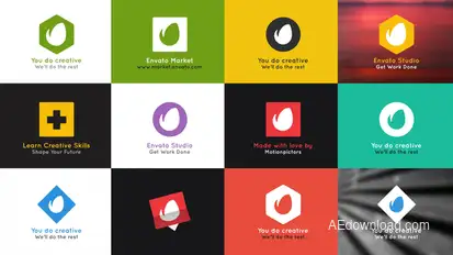 Simple Folding Logo Video Displays template preview