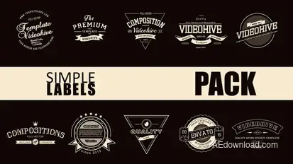 Simple Label Pack Video Displays template preview