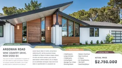 Simple Real Estate Promo Video Displays template preview