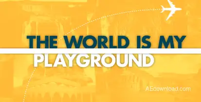 Simple Travel Slide Video Displays template preview