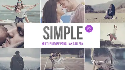 SIMPLE v.2 - Parallax Photo Gallery | 2.5k Video Displays template preview