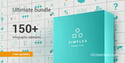 Simplex Infographic Bundle Video Displays template preview