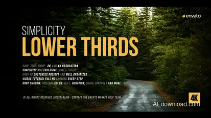 Simplicity Lower Thirds Video Displays template preview