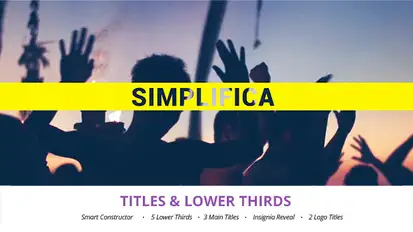 Simplifica // Titles & Lower Thirds Video Displays template preview