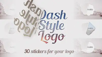 Sketch Style Sticker Logo Video Displays template preview