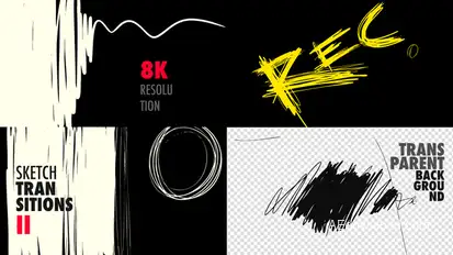 Sketch Video Transitions 2 Premiere Pro template preview