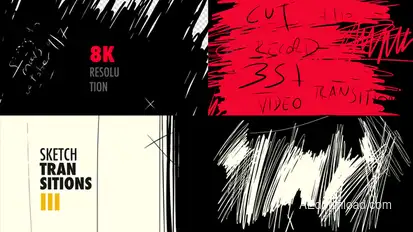 Sketch Video Transitions 3 Premiere Pro template preview
