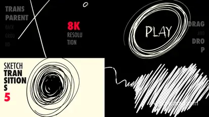 Sketch Video Transitions 5 Premiere Pro template preview