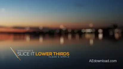 Slice It Lower Thirds Video Displays template preview
