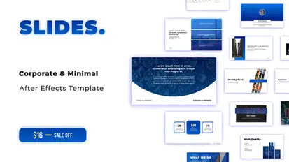 Slides. - Corporate Slides for After Effects Video Displays template preview