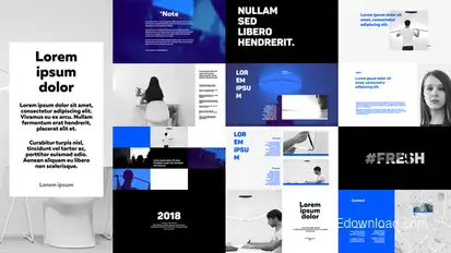 Slides Typography Video Displays template preview