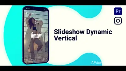 Slideshow Dynamic Vertical Premiere Pro template preview