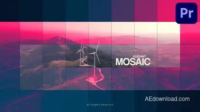 Slideshow Elegant Mosaic – Premiere Pro MOGRT Premiere Pro template preview