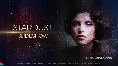 Slideshow Star Dust Video Displays template preview