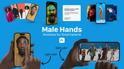 Smartphone Male Hand Gestures for Premiere Pro Premiere Pro template preview