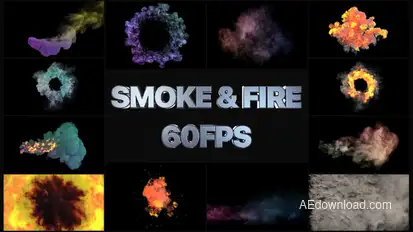 Smoke And Fire VFX Simulation | After Effects Video Displays template preview