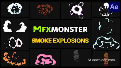 Smoke Explosions Pack | After Effects Video Displays template preview