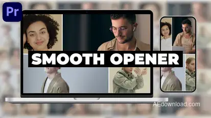 Smooth Opener & Instagram tik-tok version MOGRT Premiere Pro template preview