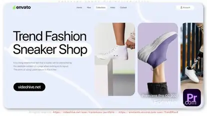 Sneakers Promo Minimalism Style Premiere Pro template preview
