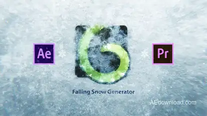 Snow Falling Generator Video Displays template preview