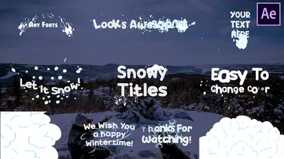 Snow Titles | After Effects Video Displays template preview