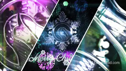 Snowflake Christmas Logo Video Displays template preview