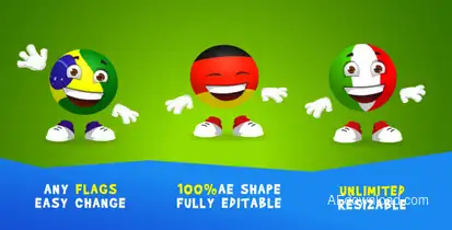 Soccer-ball Character Video Displays template preview