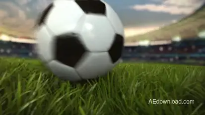 Soccer Ball Rolling Across The Field Kit Logo Reveal Intro Video Displays template preview