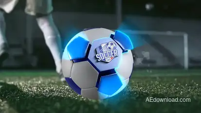 Soccer Logo Transition Video Displays template preview
