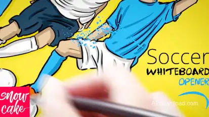 Soccer Whiteboard Opener Video Displays template preview