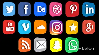 Social Logos and Lower Third Video Displays template preview