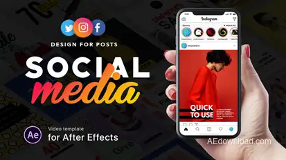 Social Media - Design for Posts Video Displays template preview