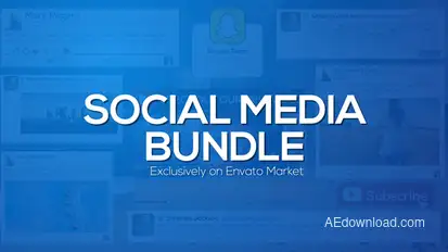 Social Media Bundle Video Displays template preview