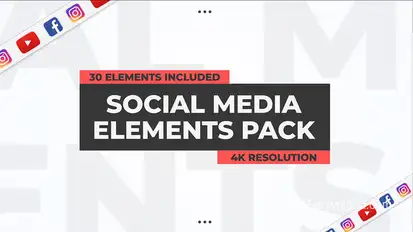 Social Media Elements Pack - Premiere Pro Video Displays template preview