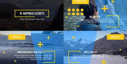 Social Media Facts // Modern Slideshow Video Displays template preview