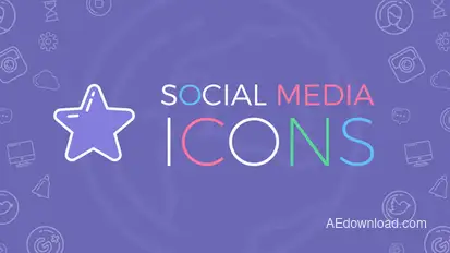 Social Media Icons Video Displays template preview