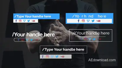 Social Media Lower Third - All in one Video Displays template preview