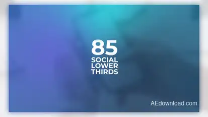 Social Media Lower Thirds Video Displays template preview