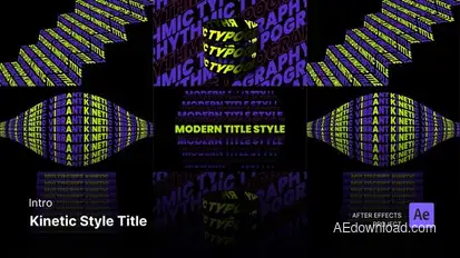 Social Media Reels - Kinetic Style Title After Effects Project Files Openers template preview